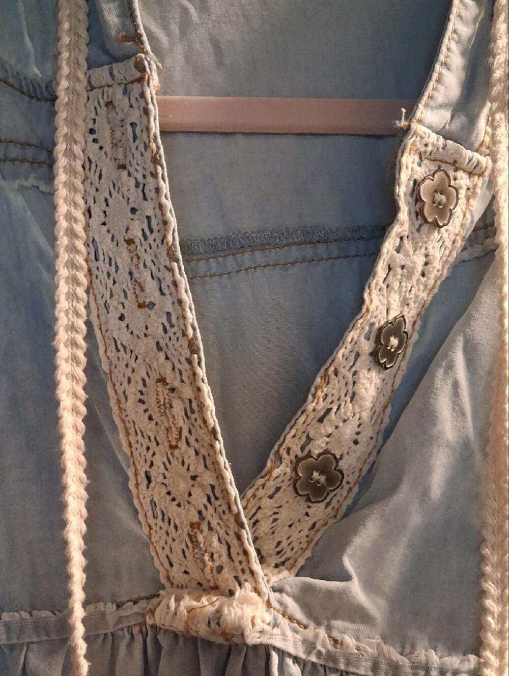 POL Pale Blue Lightweight Hoodie Top - Picture 2 of 5